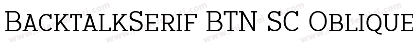 BacktalkSerif BTN SC Oblique字体转换